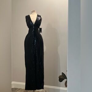 Sequined Cutout Column Gown -Aidan Mattox Size 10